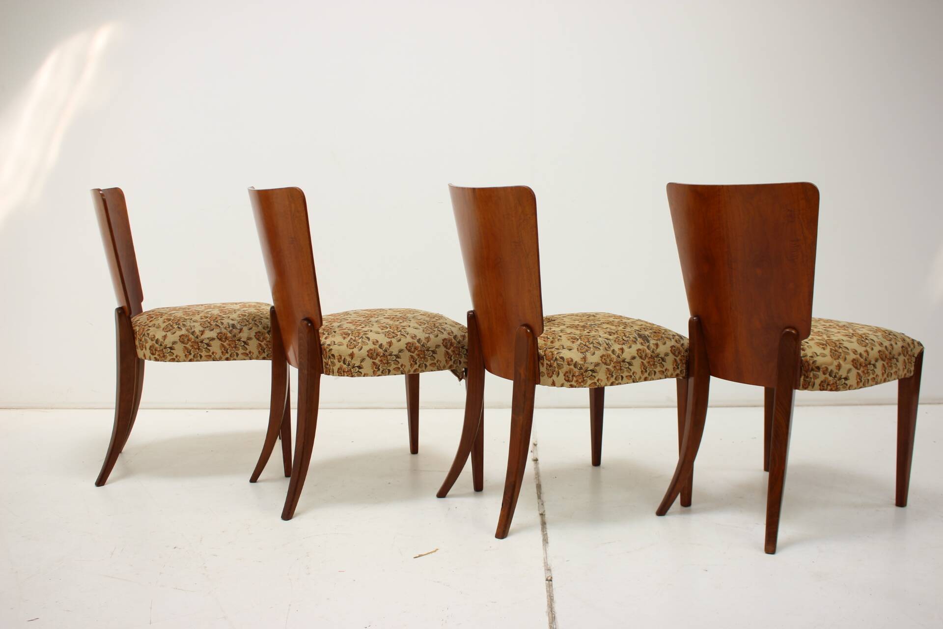 1950s Jindrich Halabala Dining Chairs H-214 for UP Závody, Set of 4