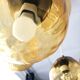Vintage smoked glass pendant light, Parscot circa 1970.