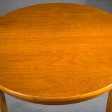 Round teak veneered extendable dining table from G-Plan, 1960s