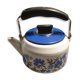 Bouilloire vintage en tôle émaillée bleu