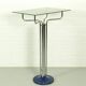 Vintage chrome plated console table with glass top – 1970s modernist design