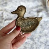 Vintage brass duck emptier