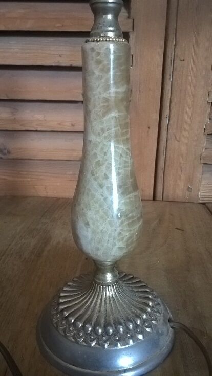 Alabaster bedside lamp vintage gypsum