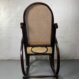 Rocking chair Chair in wood and Cannage from the 70s