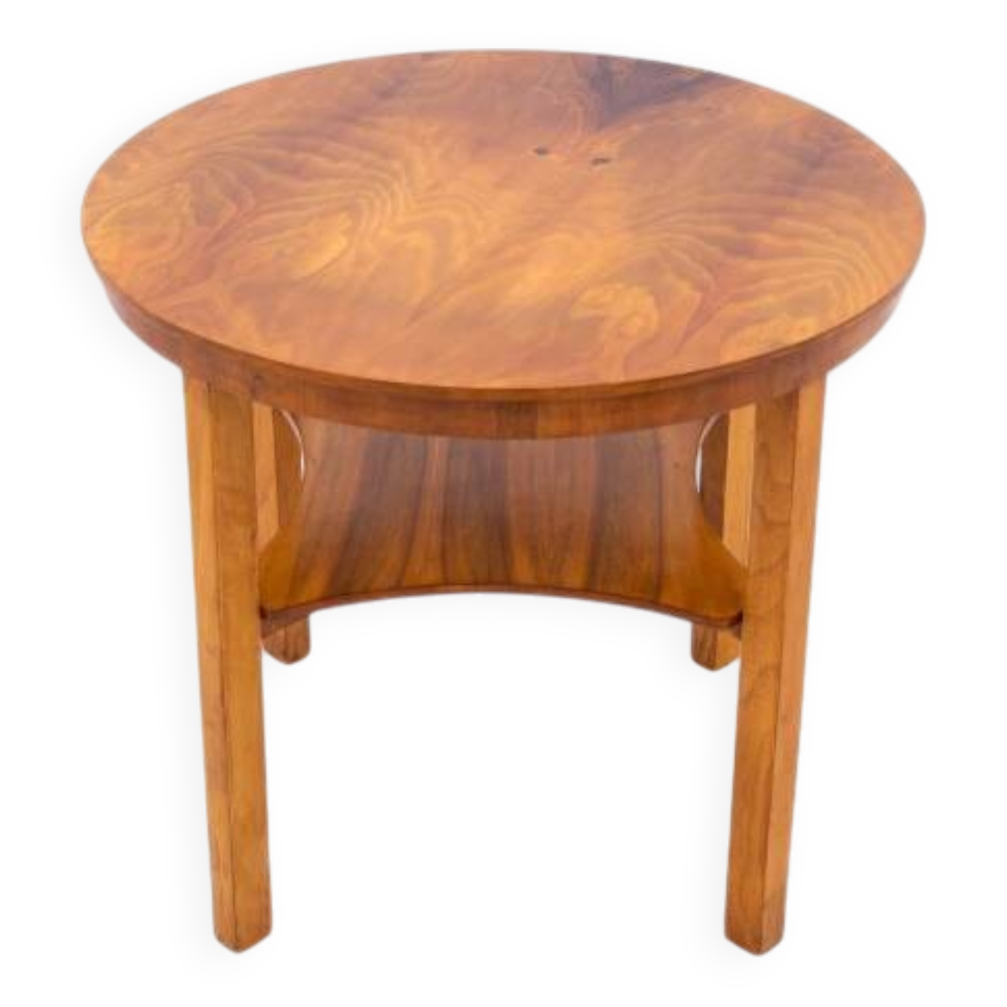 Art Deco round table from around 1950, Poland. After renovation.