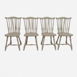 Four Mid-Century Modern Italian Lacquer Dining chairs by Pizzetti Roma, 60