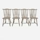 Four Mid-Century Modern Italian Lacquer Dining chairs by Pizzetti Roma, 60