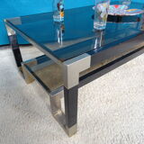 Coffee table metal smoked glasses