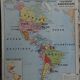 Ancienne carte scolaire  Vidal Lablache  Continent américain physique et politique