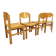 Set of 4 minimalist vintage beechwood chairs from the 80s