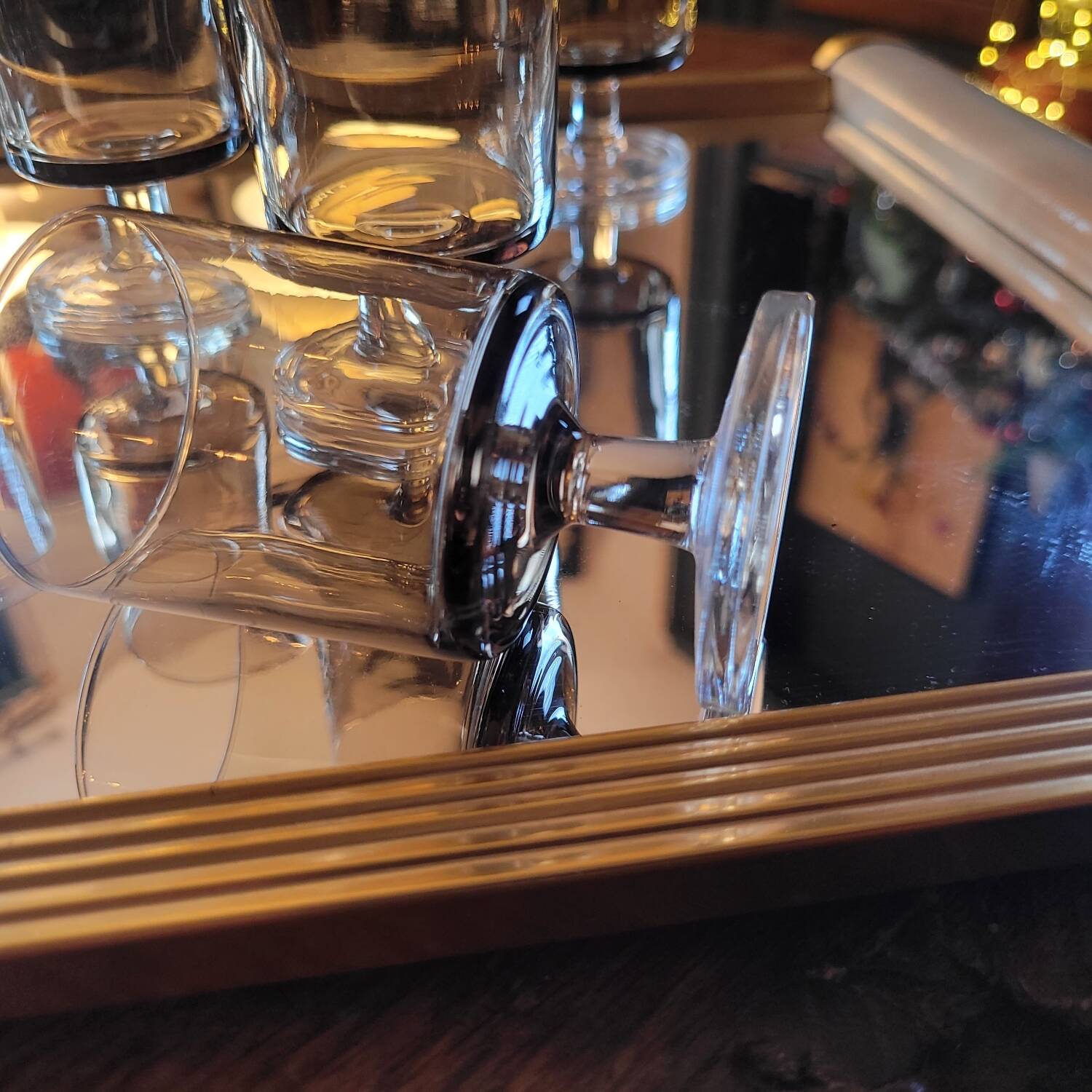 Smoked stemmed glasses – 1970s