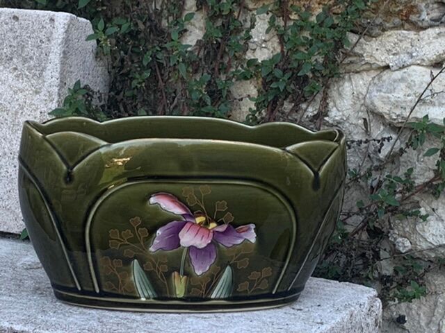 Pot dabbling ceramic Gustave de Bruyn earthenware fives Lille