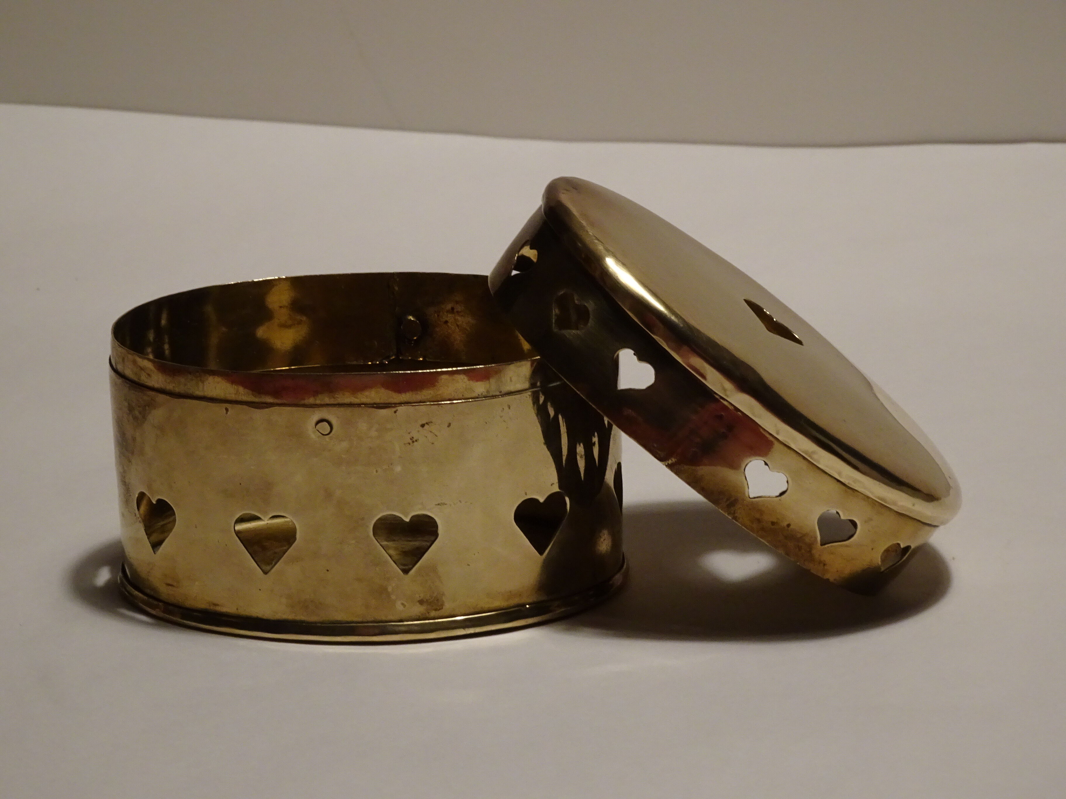 Indian brass box for pot pourri or other 70's
