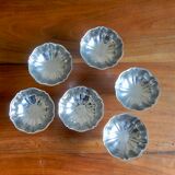 6 silver stainless steel ice cups