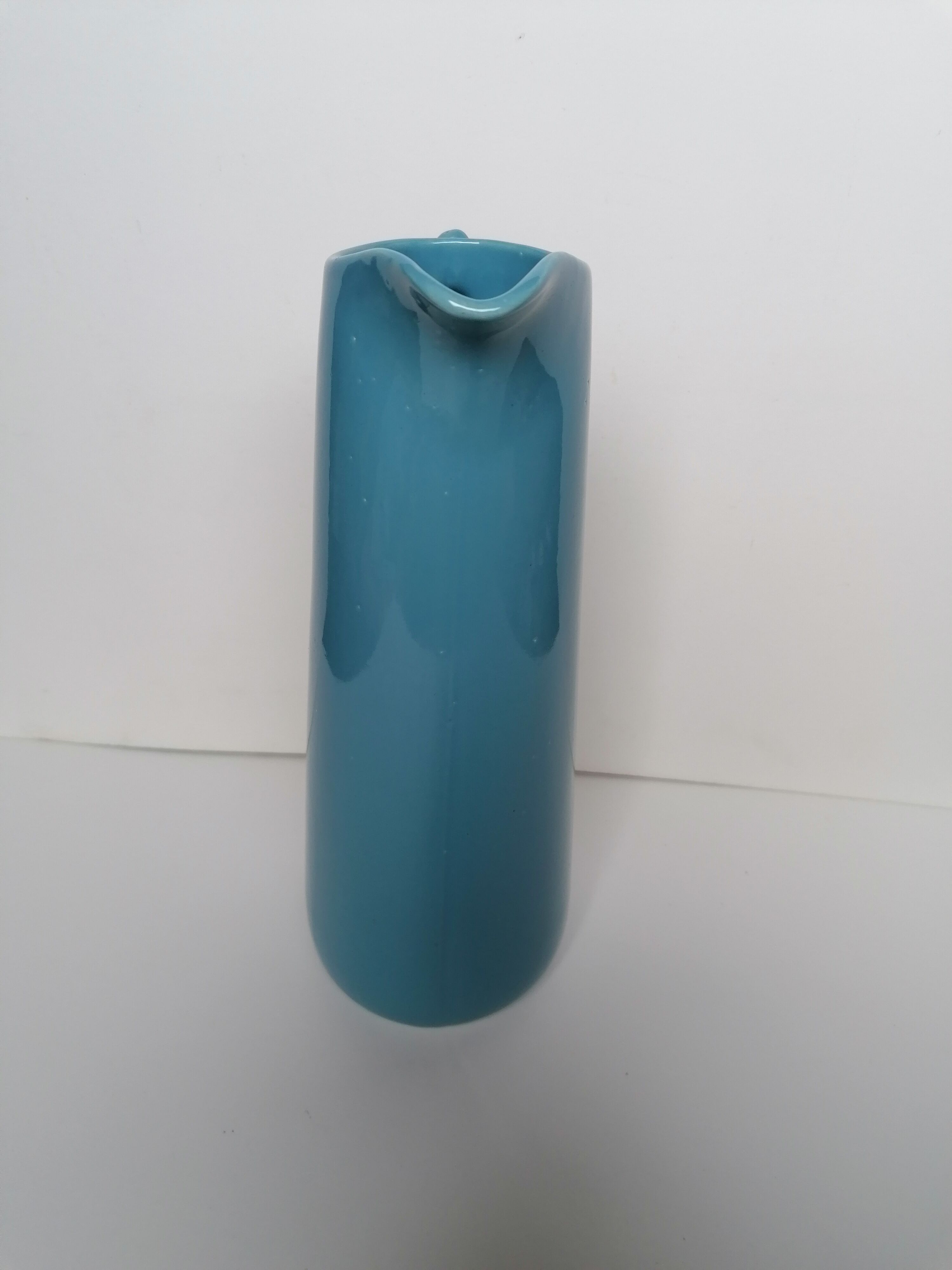 Vase céramique émaillé bleu