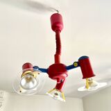 Memphis pendant lamp rises and falls to 3 spots 1980