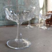 Set of four vintage French glasses for liquor