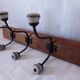 Patère / porte manteau Vintage bois et céramique