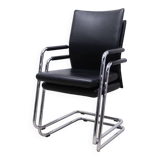 Grisberger Diagon Medium Black Leather Office Chair