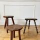 Trio de tabourets tripodes