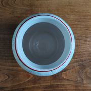 White Ceramic Vase with Peach and Leaf Motifs