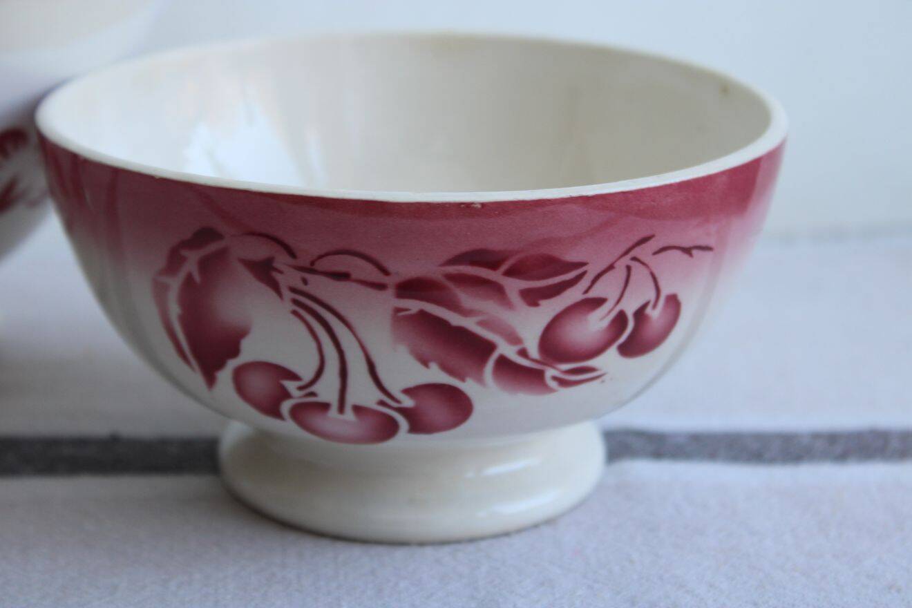 Set of 2 antique ceramic bowls