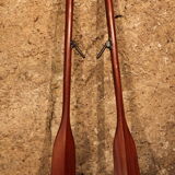 Old pair of oar in solid mahogany