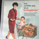 Vintage advertising to frame cellophane