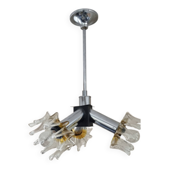 Italian Mazzega Murano ceiling light from the 1970s