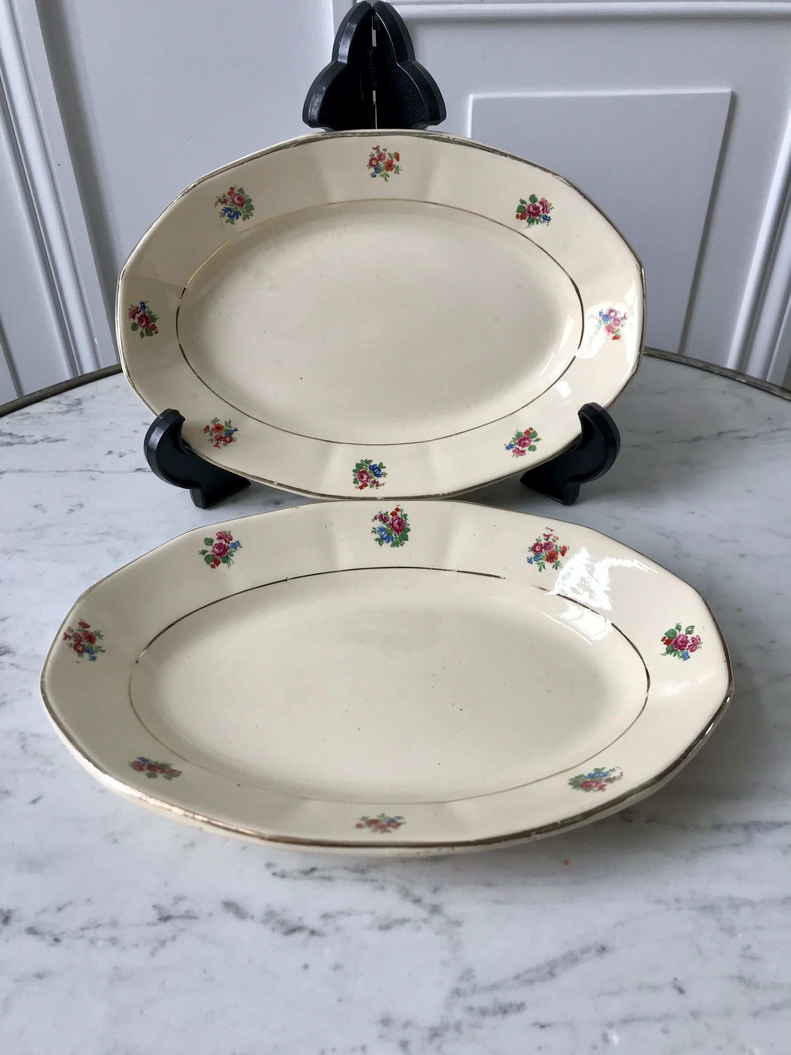 Duo of raviers Digoin Sarreguemines years 40-50