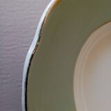 Plat ovale Villeroy & Boch Mettlach céladon et or