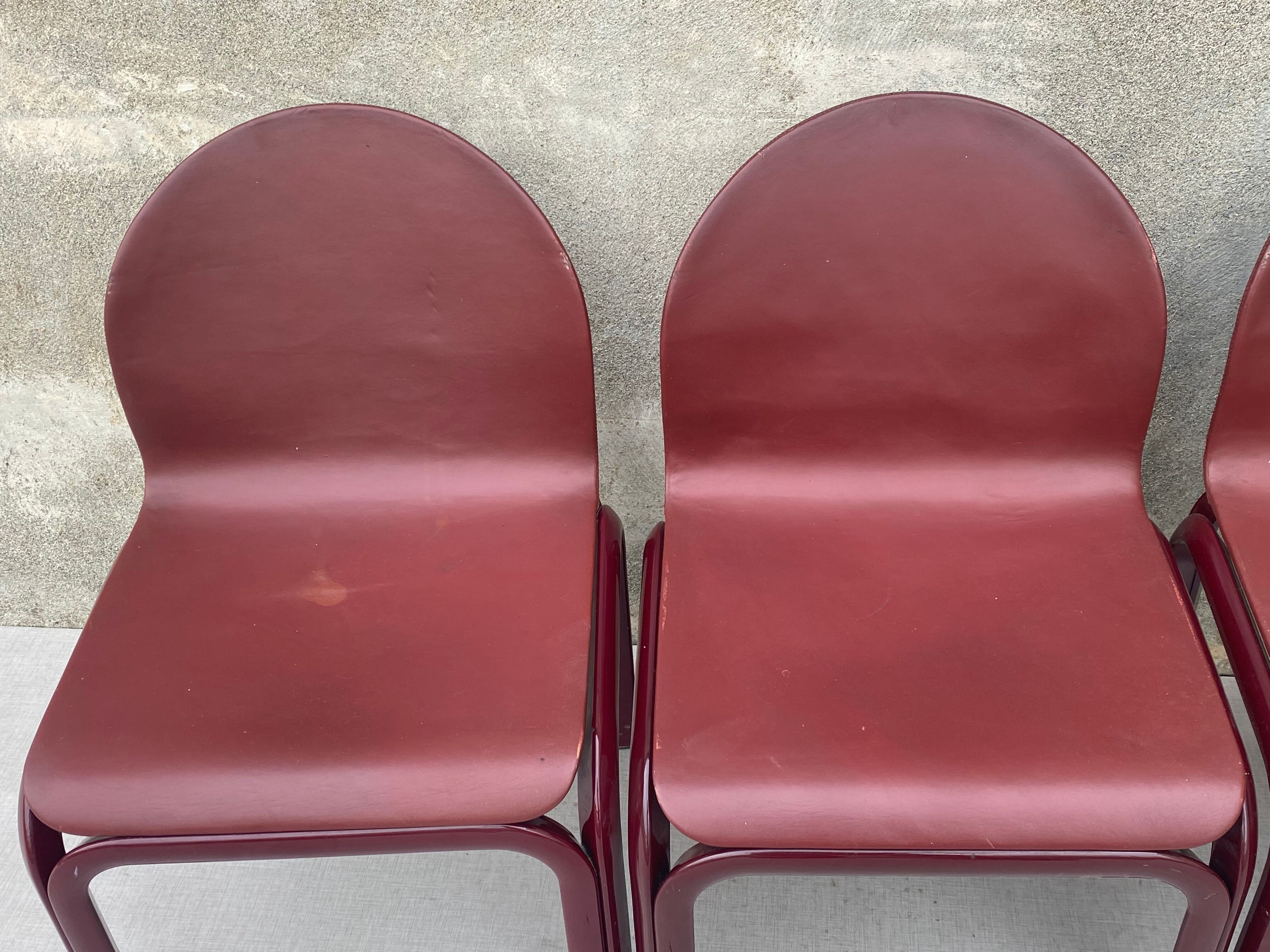 6 chairs by Gae Aulenti for Knoll