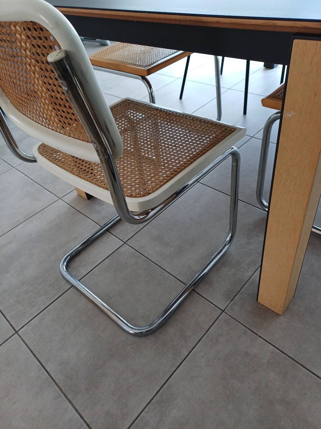 Marcel Breuer B32 white chair