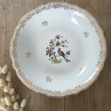 Plat creux porcelaine oiseau de paradis