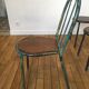 Industrial chair made of wood and metal