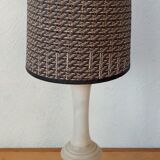 Alabaster lamp and raffia shade