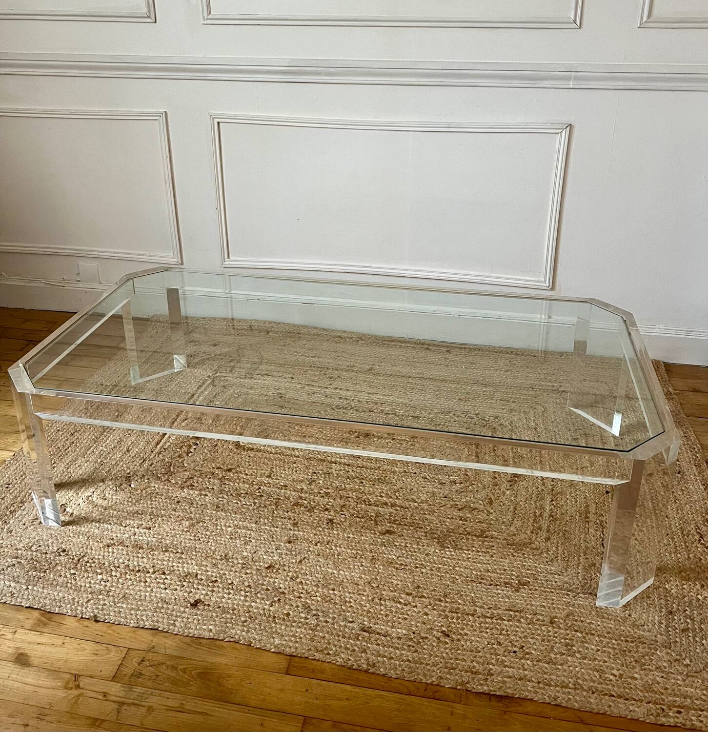 David Lange Plexiglass coffee table