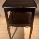 Black bedside table with two shelves, Louis XV style