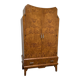 Cubist Art Deco wardrobe in burl 1940s modernist design