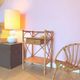 Vintage rattan bedside table "Balthazar"