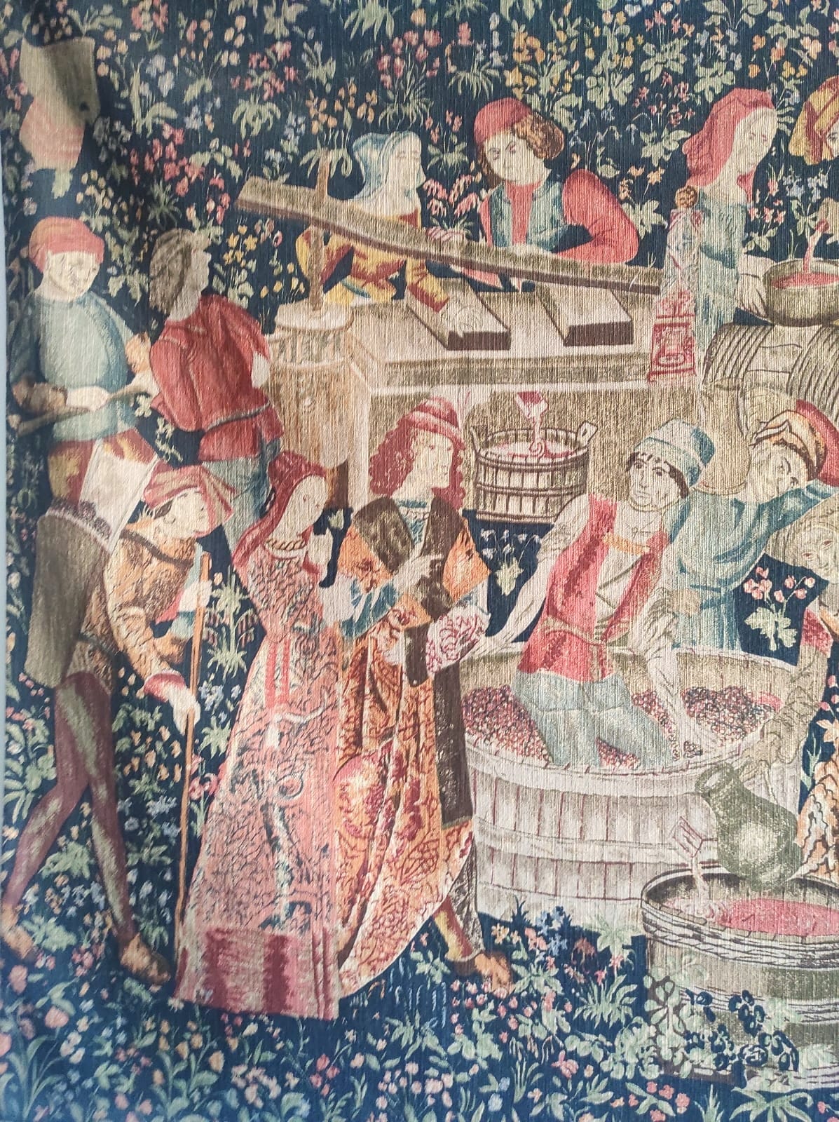 Tapestry les vendanges panels gobelin