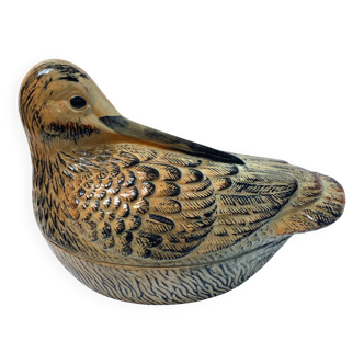 Earthenware terrine – Rare woodcock by Michel Caugant