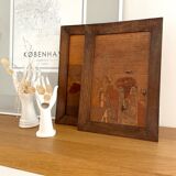Set of two vintage Alsace wooden frames signed Boll