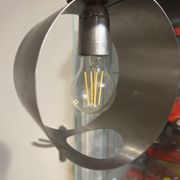 Wall lamp in brushed aluminum