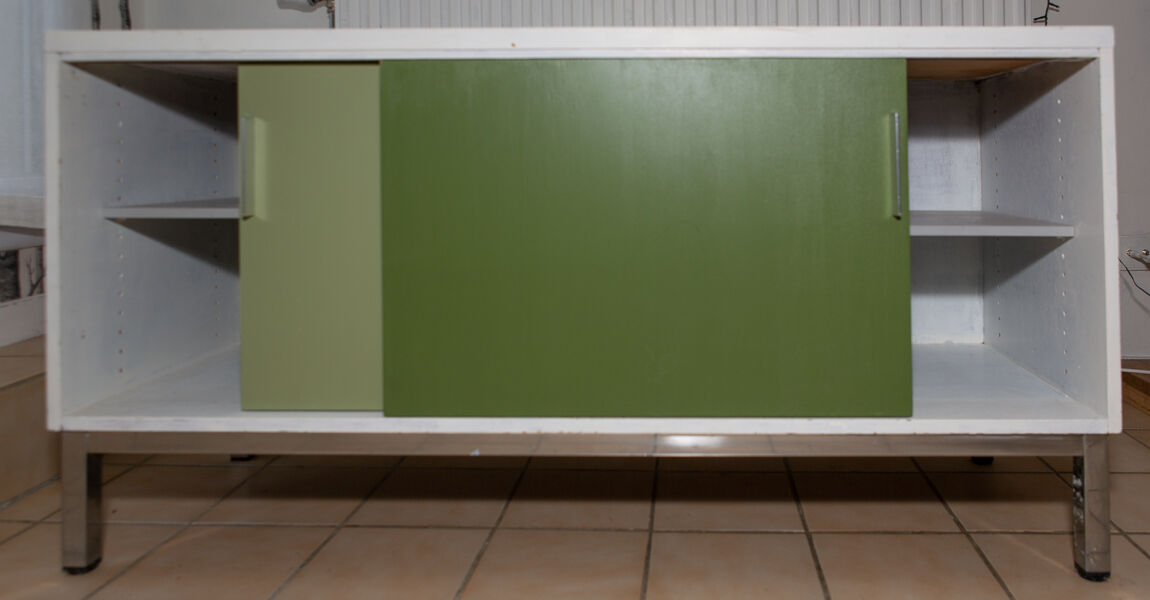 Enfilade revisitée en 2 verts