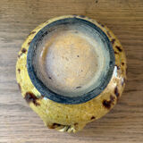 Cache pot en céramique vintage oreilles tressées