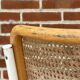 Chaise Cesca modèle b32 en blanc et bois par Marcel Breuer