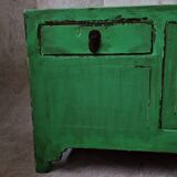 Small low buffet / TV cabinet in green patina