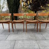 4 Scandinavian chairs by Erick Buch for Oddense, Denmark 1960