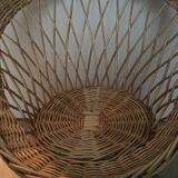 Armchair in rattan basket